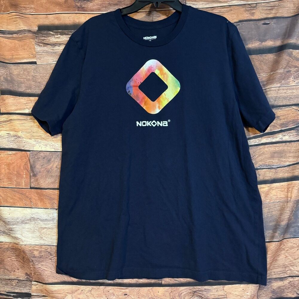 Nokona T-Shirt Men's Navy Blue XXL 100% Cotton Crew Neck Made in USA